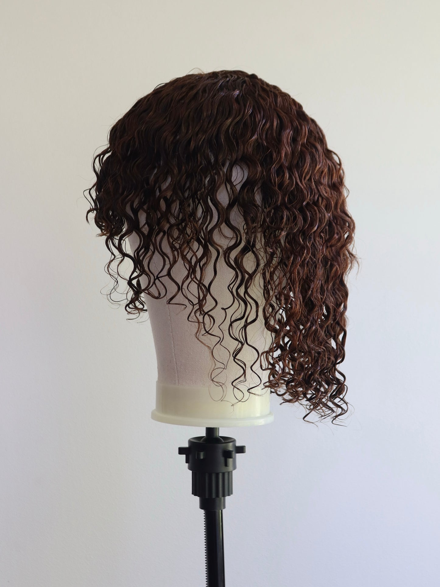 Brown curly shag