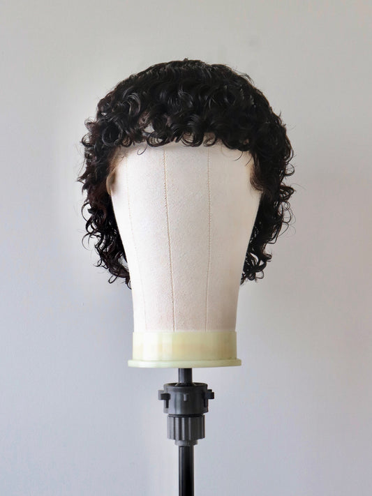 Short sides curly mullet