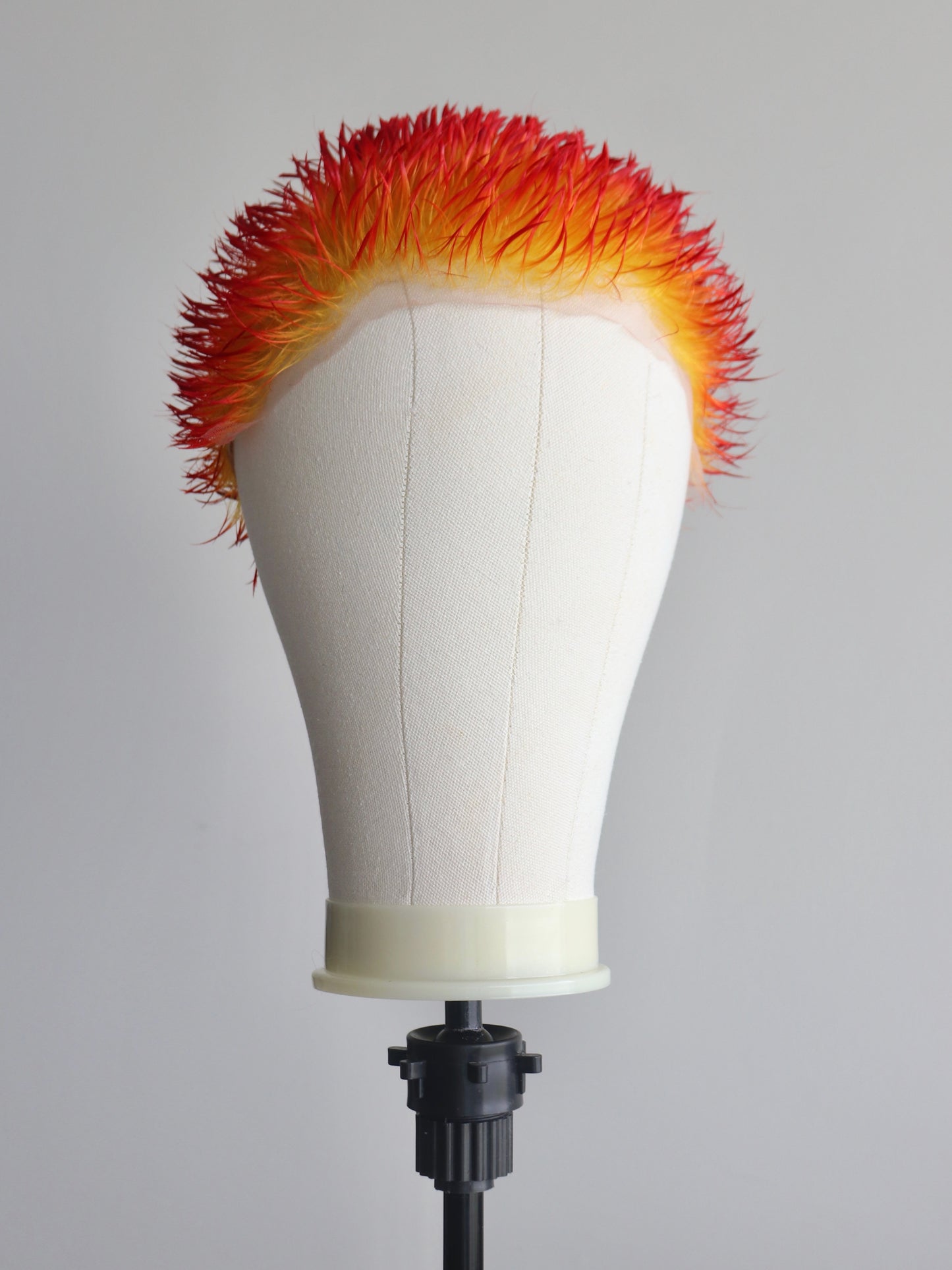 Spiky buzzcut yellow red