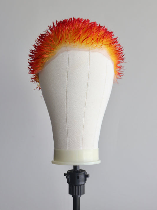 Spiky buzzcut yellow red