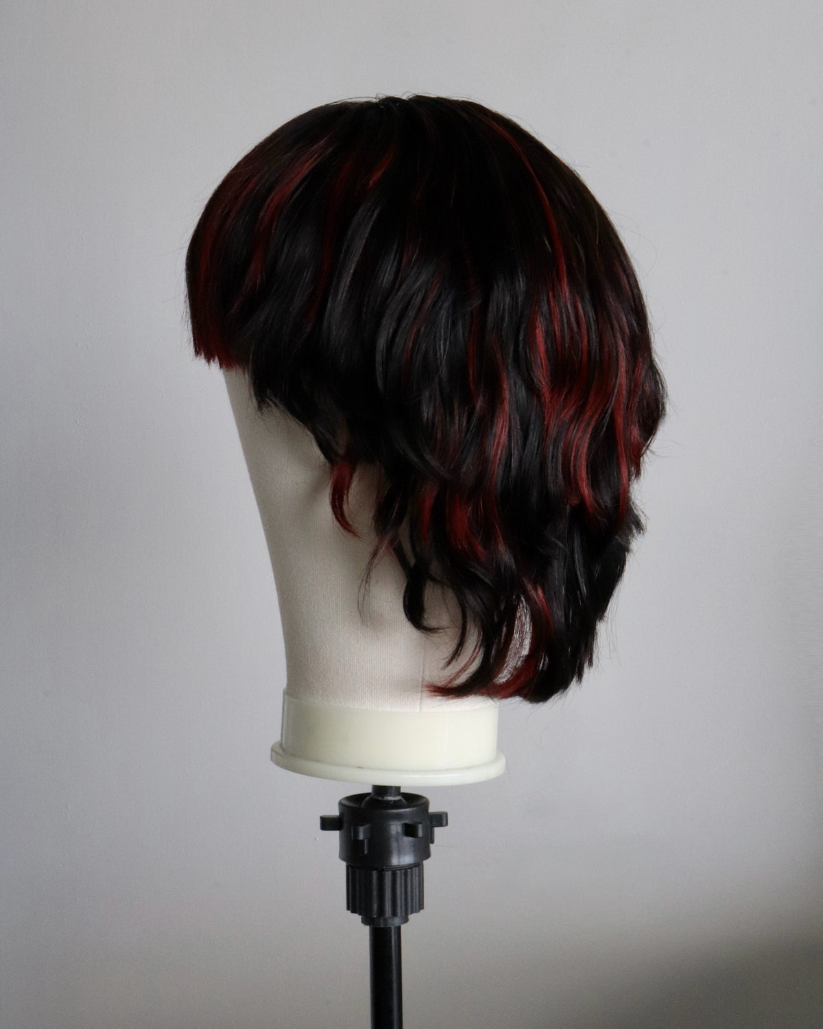 Red & Black Shaggy Wolfcut