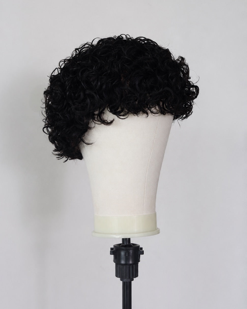 Black short curls