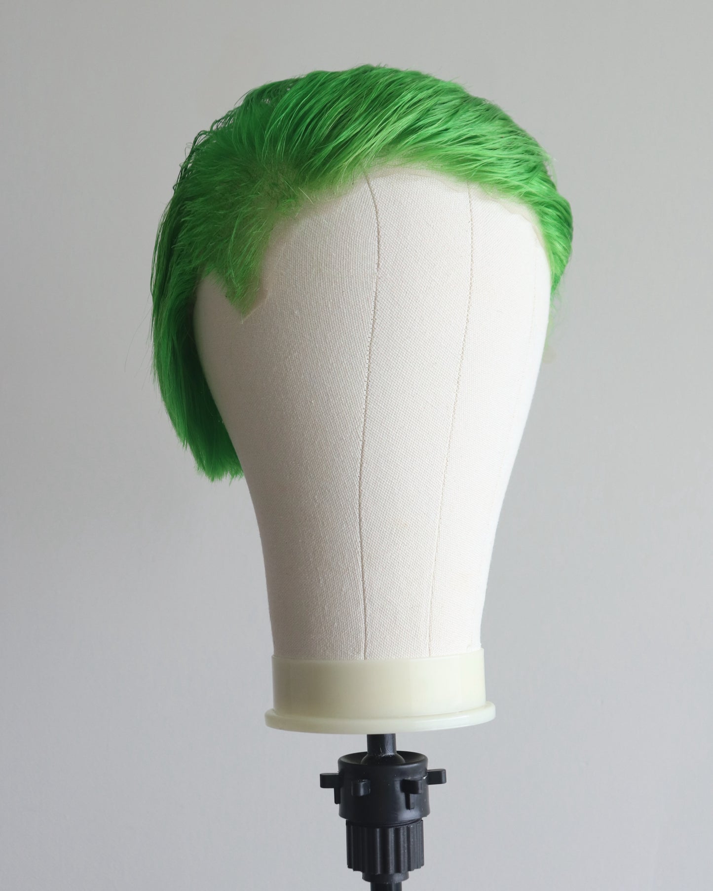 Green short shaved sides mullet