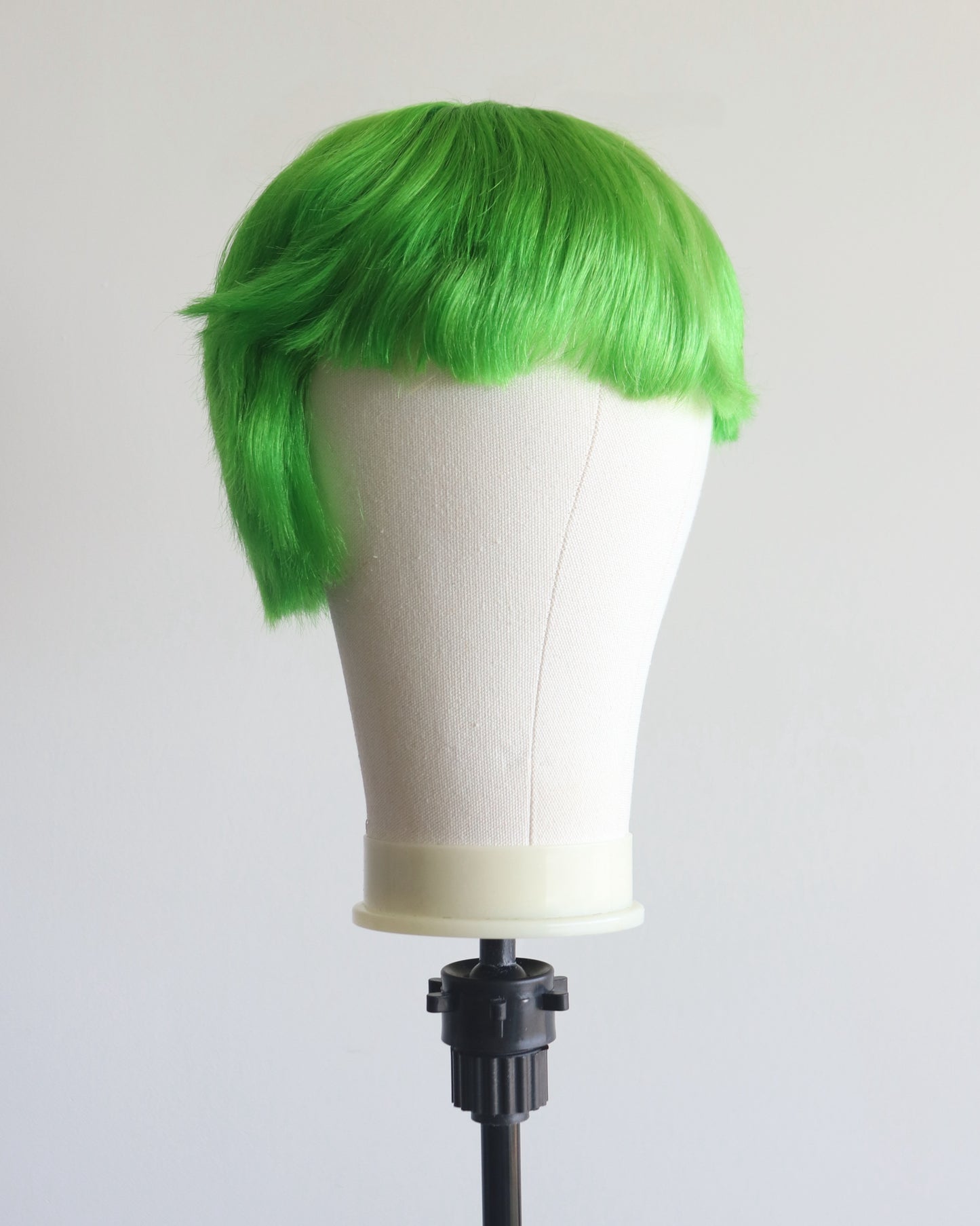 Green short shaved sides mullet