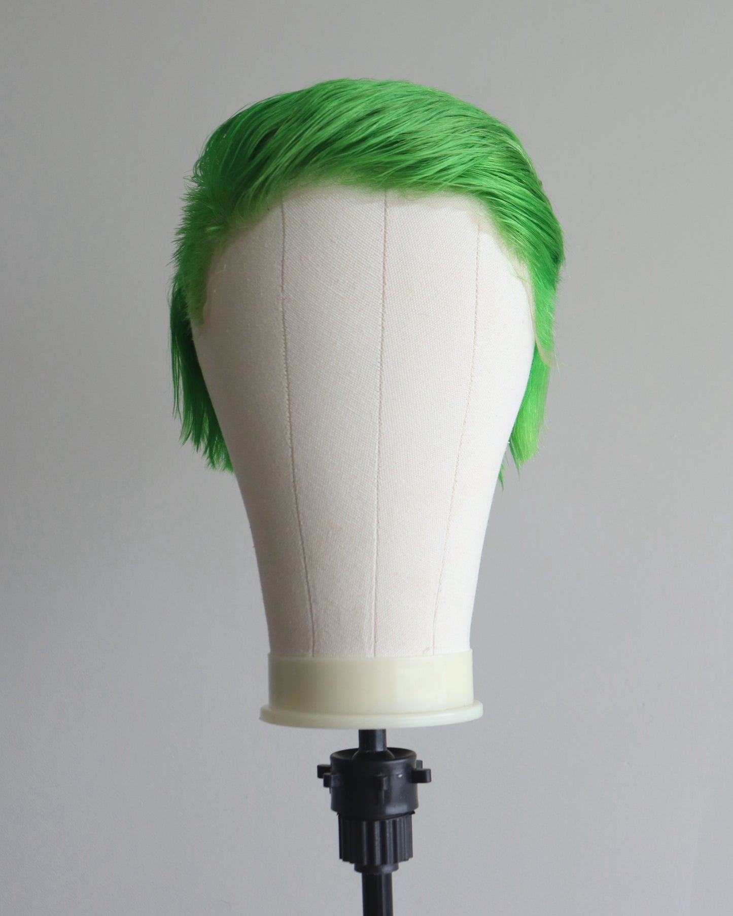 Green short shaved sides mullet