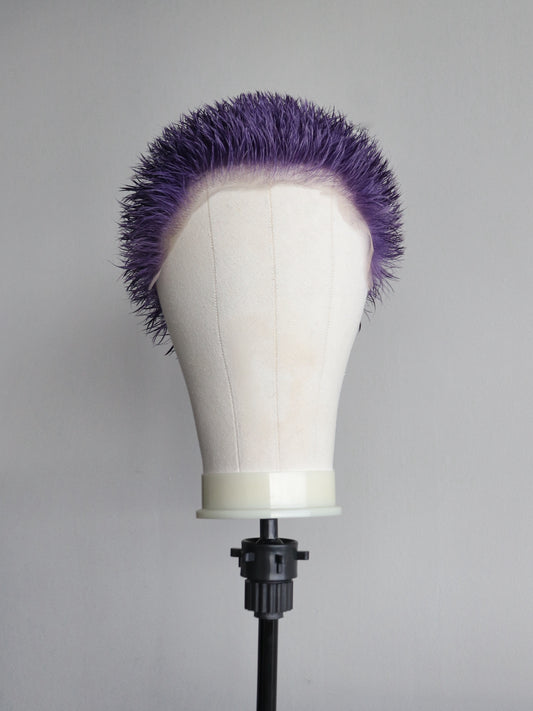 Purple spiky buzzcut