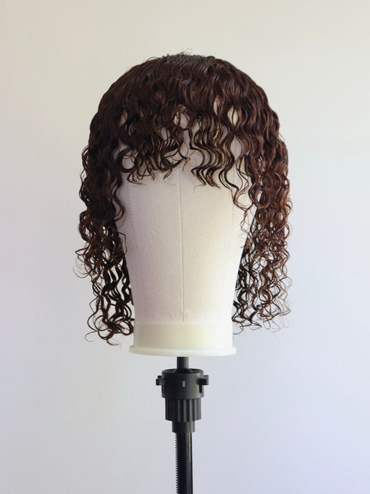 Brown curly shag