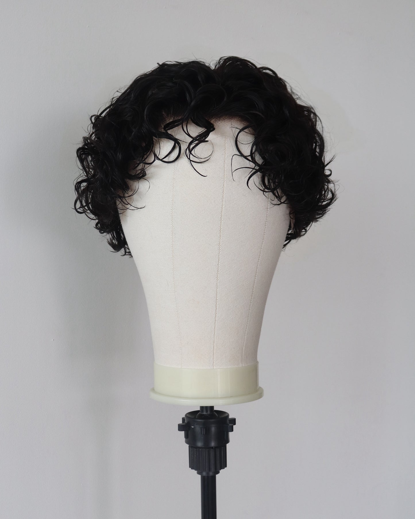 Black short wavy