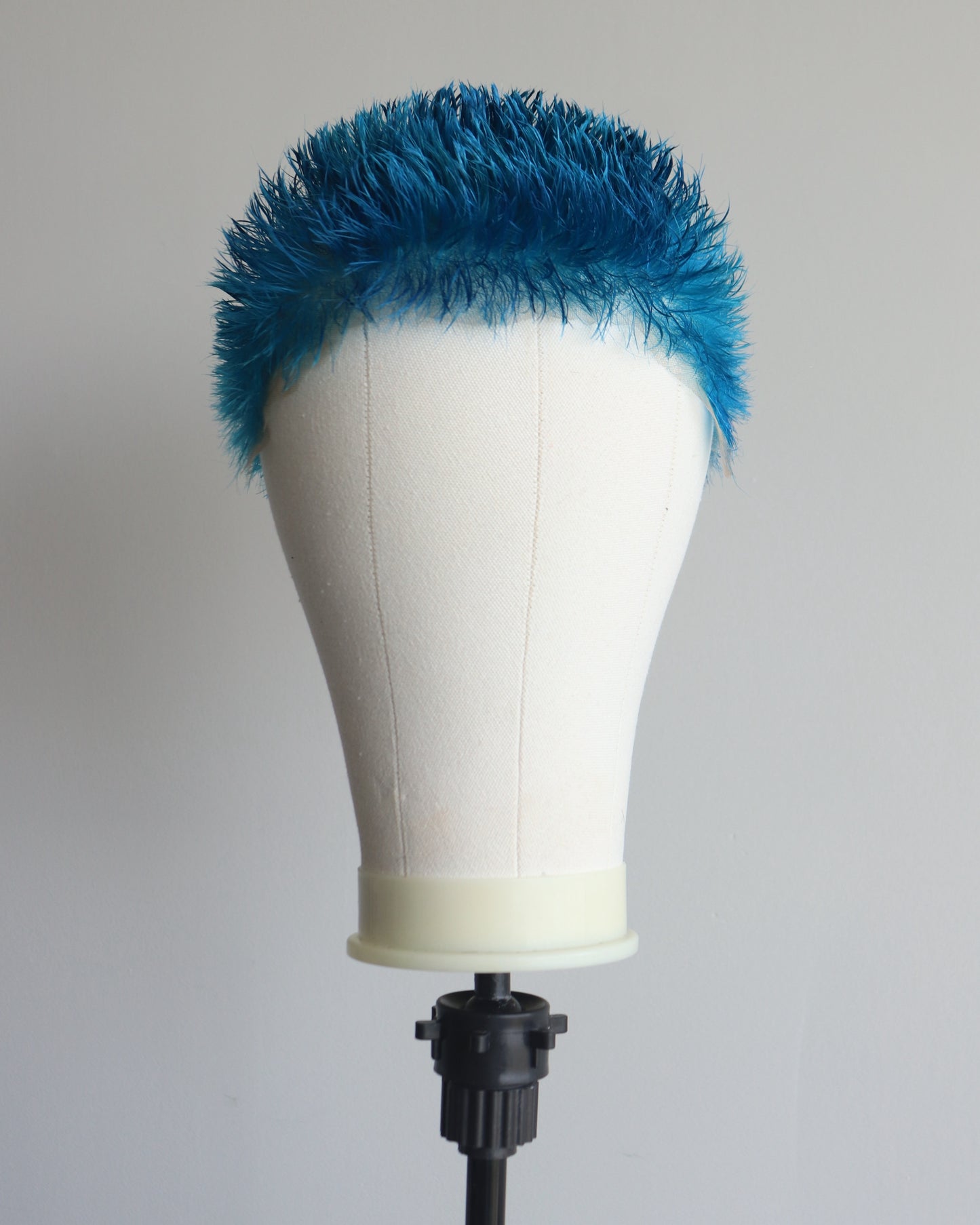 Blue spiky buzzcut