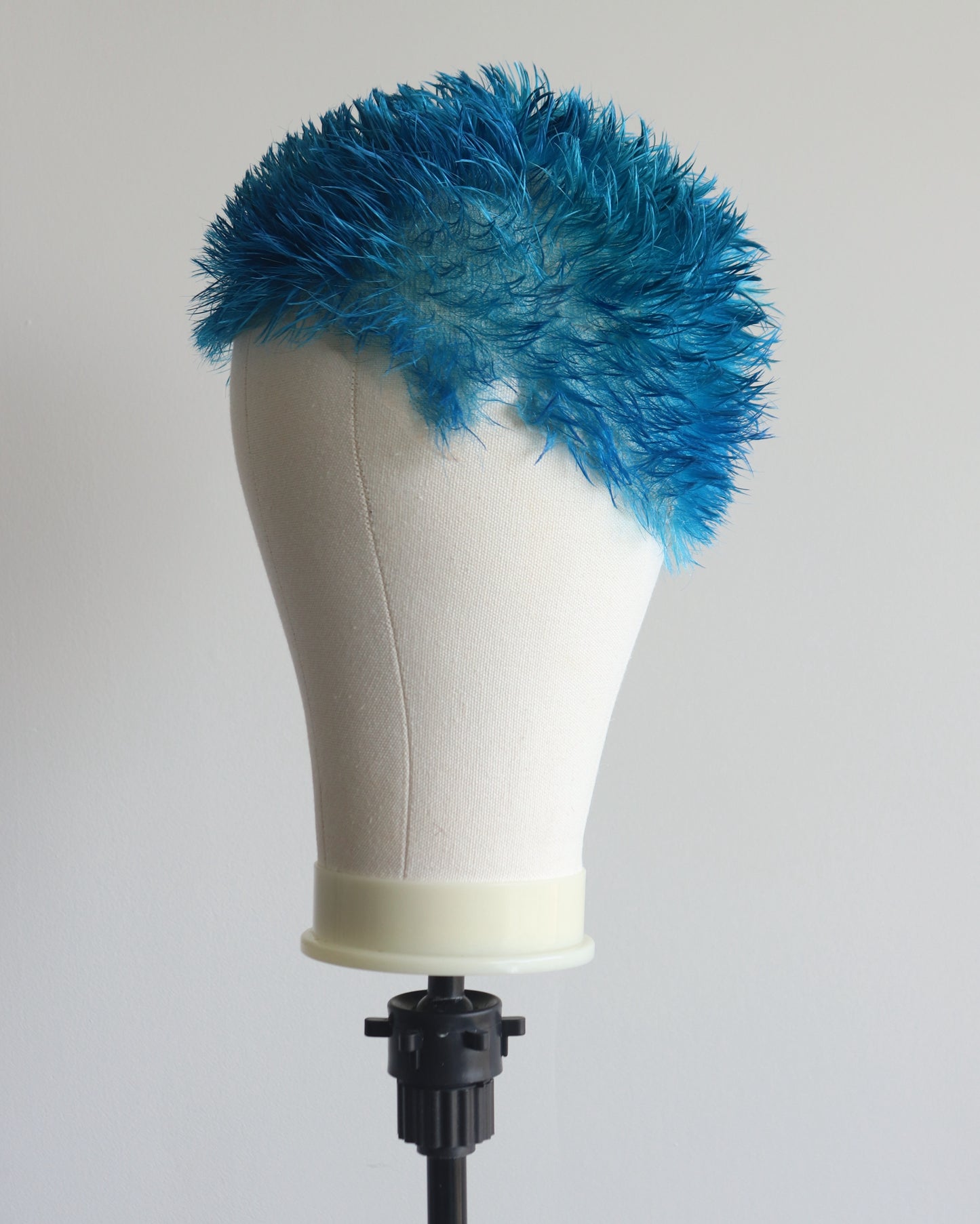 Blue spiky buzzcut